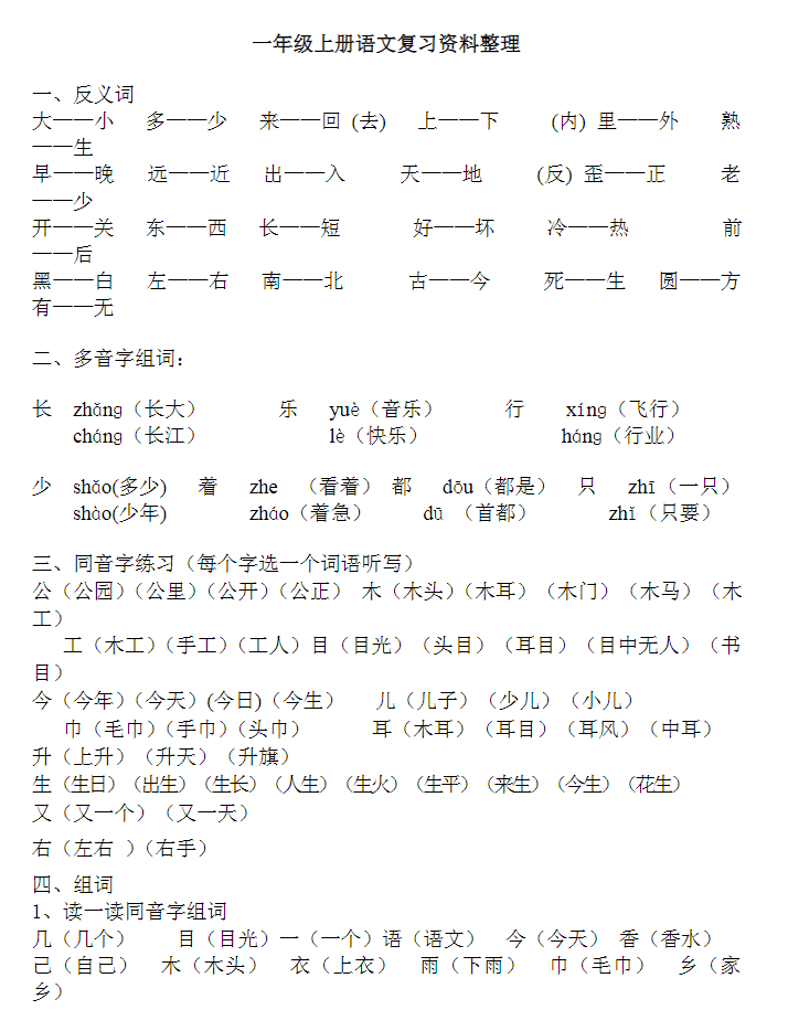 小學一年級拼音合集 含練讀卷、拼讀卷、測試卷等各類專項練習卷